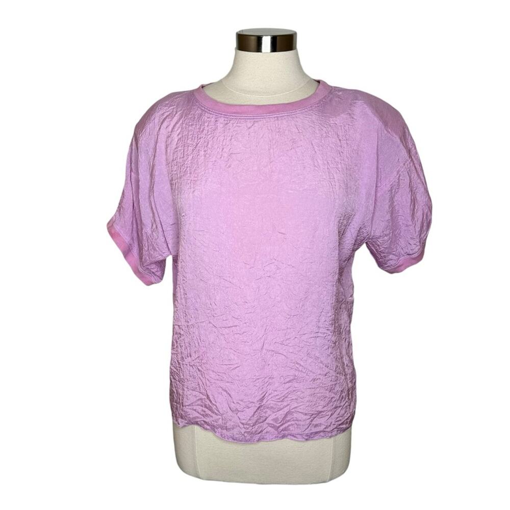 Vintage Contempo Casuals Crinkle Fabric Top Shoulder Pads Size Medium Deadstock
